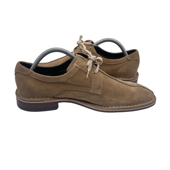 Cole Haan Nike Air Split Toe Lace Up Oxford Suede Shoes Brown Mens 8.5